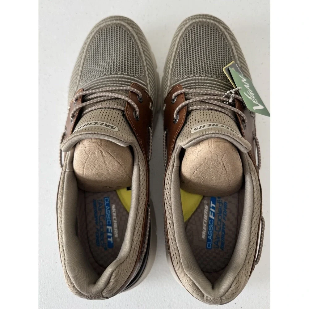 Skechers Men's‎ Del Retto Clean Slate Slip On Walking Loafers Taupe Size 11.5 US
